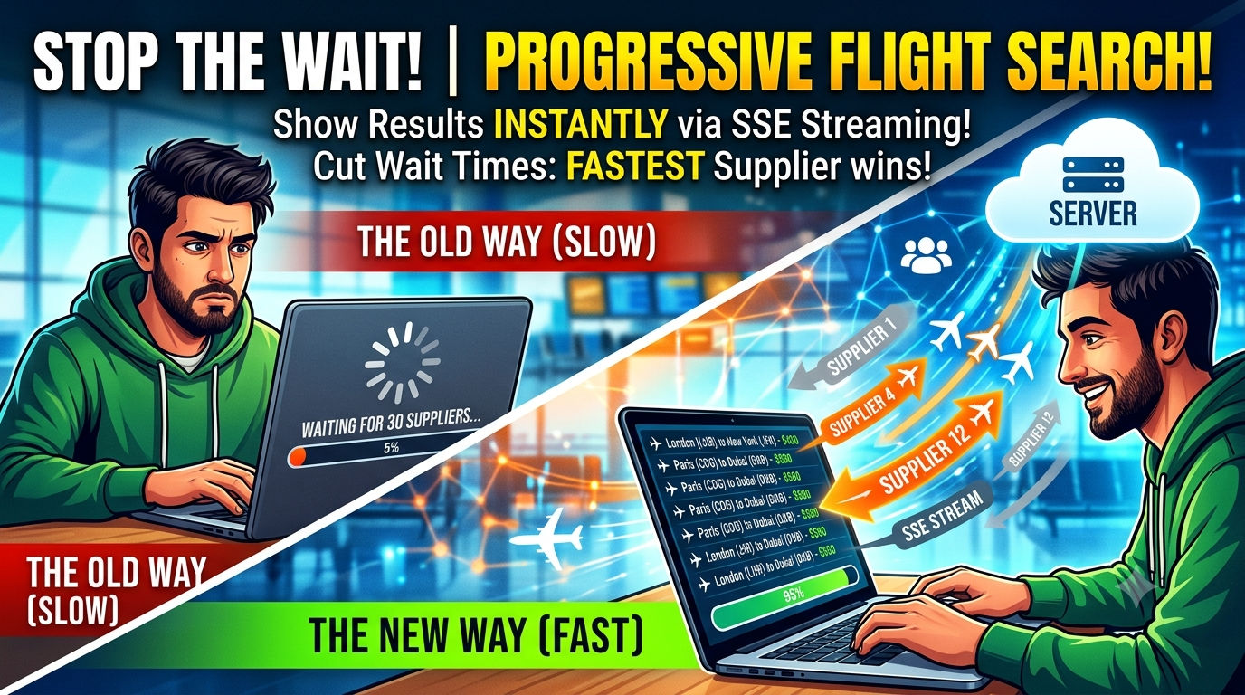 Progressive Search: Showing Flight Results Before All 30 Suppliers Answer