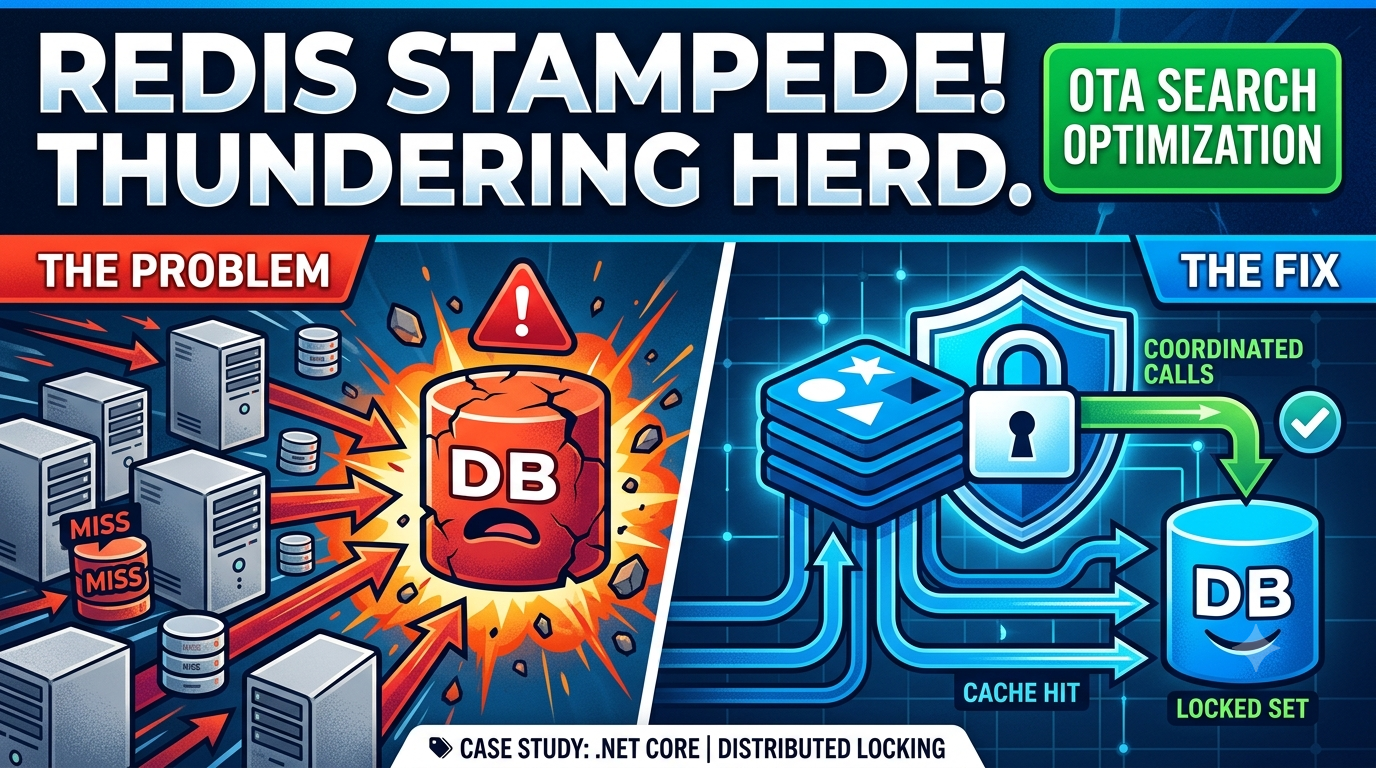 How a Redis Stampede (Thundering Herd) Hit Our OTA Search Ranking Engine — And How We Fixed It